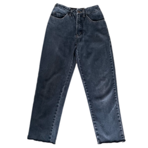 Vintage 90s International World Pepe Service Mom Fit High Rise Black Jeans 25